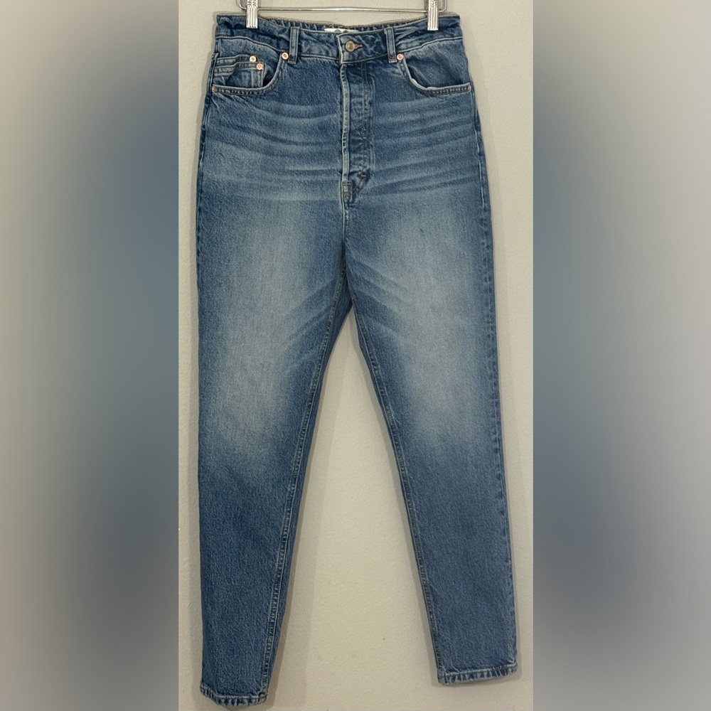 We The Free High Rise Straight Leg Jeans Sz30 Blue